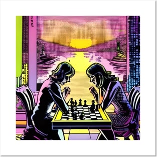 chess players anime style Posters and Art